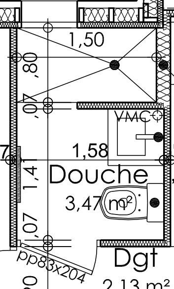 chambre parentale avec douche italienne