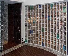 douche en brique de verre
