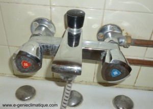 entraxe mitigeur douche